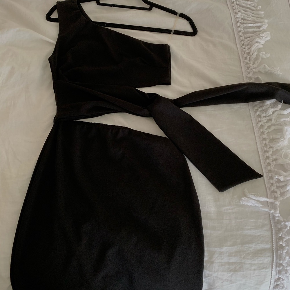 Black mini dress